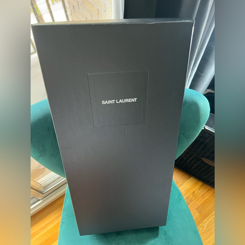 AUTHENTIC YSL RED KNEE HIGH BOOTS